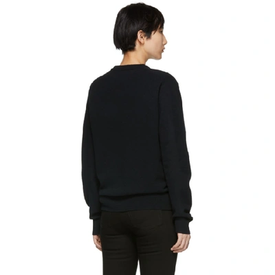 Shop Acne Studios Black Nalon Patch Sweater
