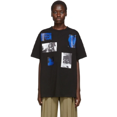 Shop Raf Simons Black Six Picture T-shirt In 00099 Black