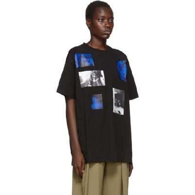 Shop Raf Simons Black Six Picture T-shirt In 00099 Black