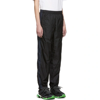 Shop Acne Studios Black Nylon Patch Lounge Pants