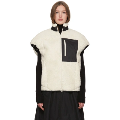 Shop 3.1 Phillip Lim / フィリップ リム 3.1 Phillip Lim Off-white Merino Series Sherpa Vest In Na102 Natur