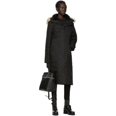 Shop Canada Goose Black 'black Label' Down Elrose Parka In 61 Black