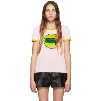 Shop Marc Jacobs Pink The Ringer T-shirt In 625 Ltpink