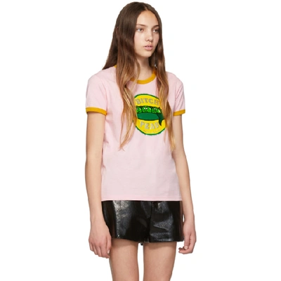 Shop Marc Jacobs Pink The Ringer T-shirt In 625 Ltpink