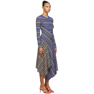 Shop Opening Ceremony Blue And Multicolor Midi Dress