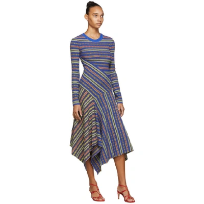 Shop Opening Ceremony Blue And Multicolor Midi Dress