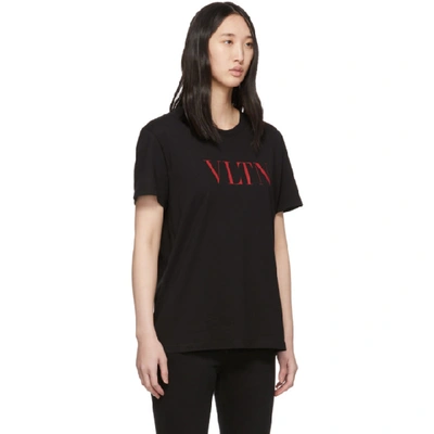 VALENTINO 黑色“VLTN” T 恤