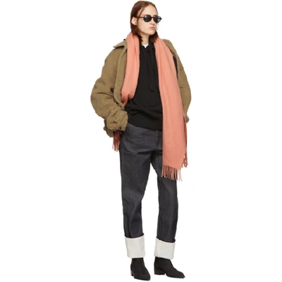 Shop Acne Studios Pink New Canada Scarf In Pale Pink