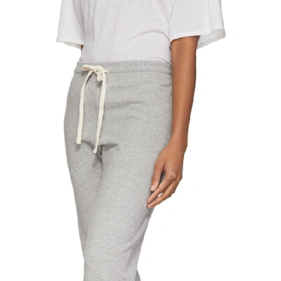 Shop Amo Grey Cropped Lounge Pants In 053 Hgrey
