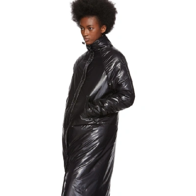 Shop Kassl Editions Black Below The Knee Nylon Puffer