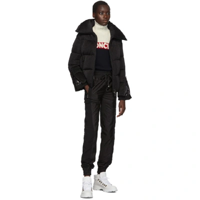 Shop Moncler Black Nylon Lounge Pants In 999 Black