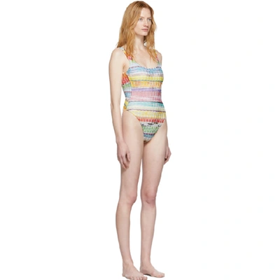 Shop Missoni Multicolor Zig-zag One-piece Swimsuit In Sm05t Multi