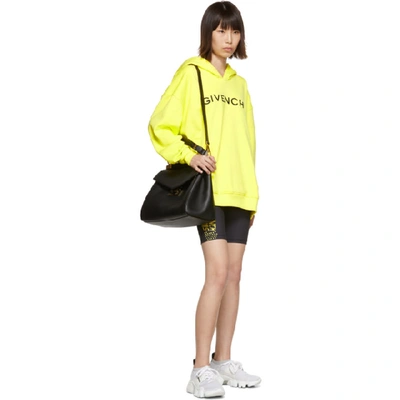 Shop Givenchy Black And Yellow Neoprene Bike Shorts In 003 Yellow