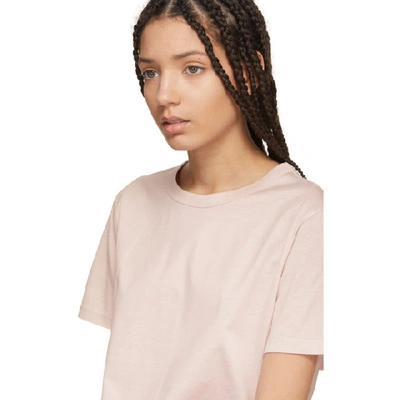 Shop Moncler Pink Crewneck T-shirt