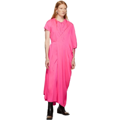 Shop Balenciaga Pink Side-pull Dress In 5900 Pink