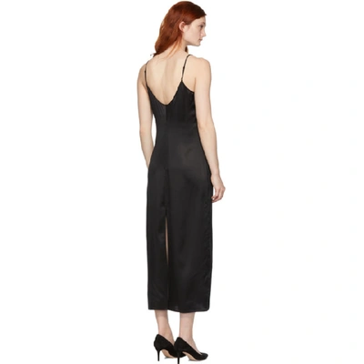 Shop La Perla Black Silk Slip Dress In 0002 Black