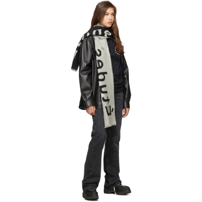 Shop Etudes Studio Etudes Black And Off-white Supporter Scarf