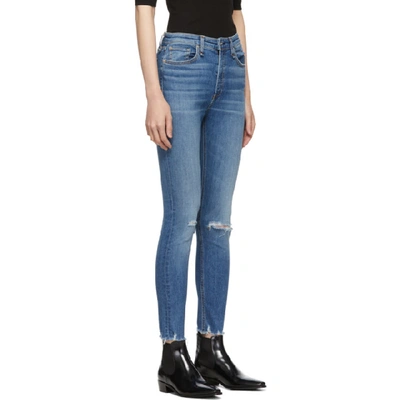 Shop Rag & Bone Rag And Bone Blue Nina High-rise Ankle Skinny Jeans In 420 Vernon