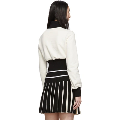 Shop Off-white Black And  Ribbed Cheerleader Turtleneck In White/black