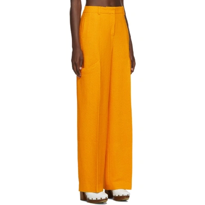 Shop Jacquemus Yellow Le Pantalon Moyo Trousers In Orange