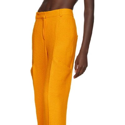 Shop Jacquemus Yellow Le Pantalon Moyo Trousers In Orange
