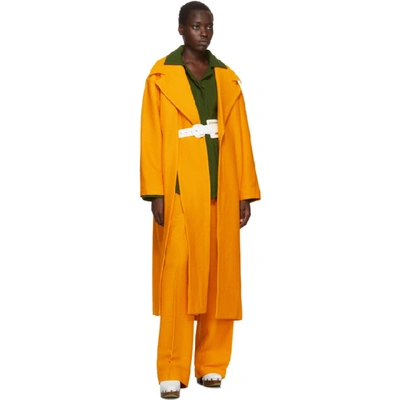 Shop Jacquemus Yellow Le Pantalon Moyo Trousers In Orange