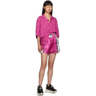 Shop Versace Silver And Pink Boxing Shorts In A068 Pink