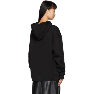 Shop Raf Simons Black Burning Down Hoodie In 00099 Black