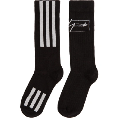 Shop Y-3 Black Two Logos Socks