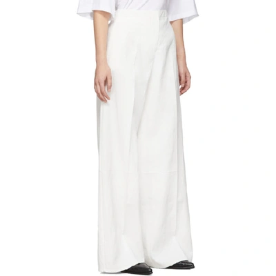 Shop Jil Sander White Structured Trousers In 104 Snow