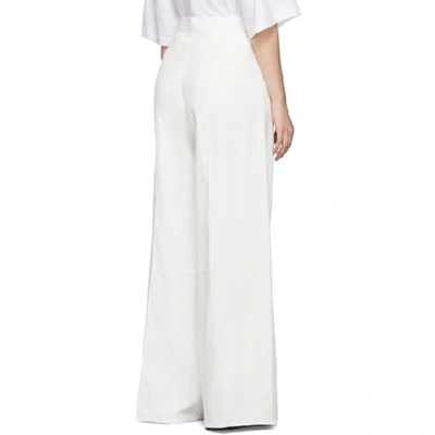 Shop Jil Sander White Structured Trousers In 104 Snow