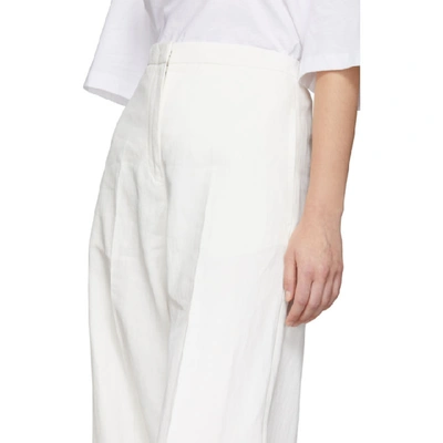 Shop Jil Sander White Structured Trousers In 104 Snow