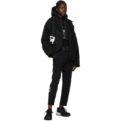 Shop Y-3 Black Tech Knit Turtleneck In Black/ecru