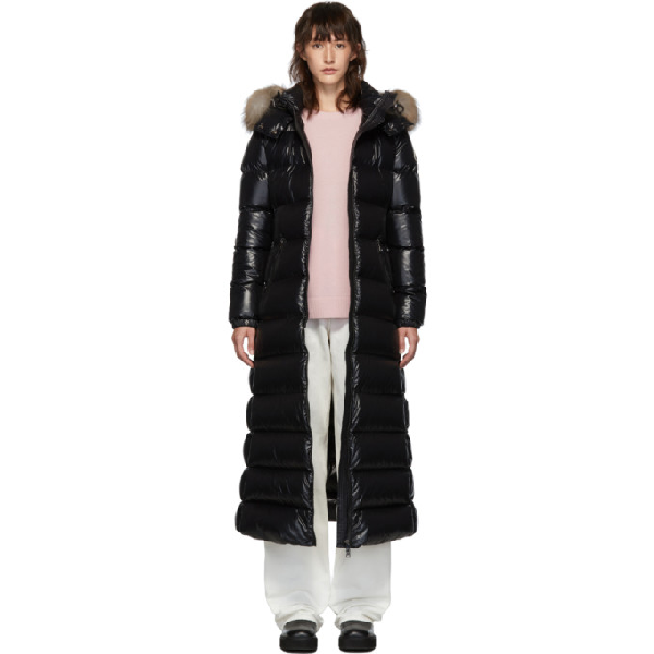 long black moncler coat