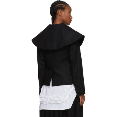 Shop Comme Des Garçons Comme Des Garçons Comme Des Garcons Comme Des Garcons Black Oversized Collar Jacket In 1 Black