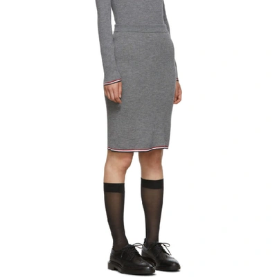 Shop Thom Browne Grey Rib Pencil Skirt In 055 Light G