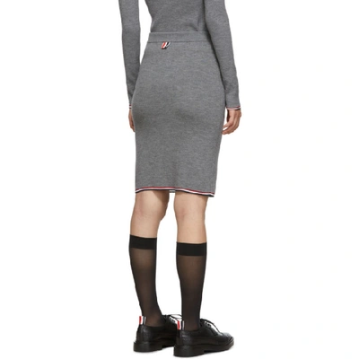 Shop Thom Browne Grey Rib Pencil Skirt In 055 Light G