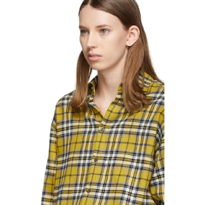 Shop Dsquared2 Yellow Plaid Easy Dean Shirt In 001f Yellow