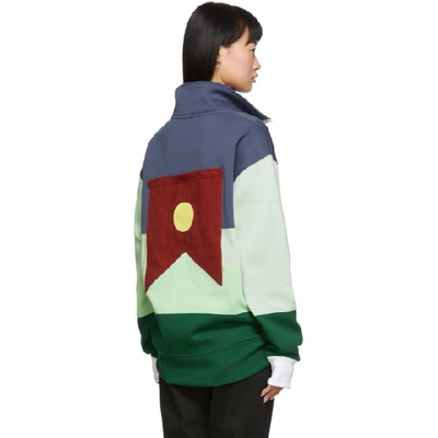 ACNE STUDIOS 海军蓝 FLINT FLAG FACE 半拉链套头衫