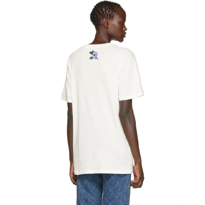 Shop Gucci Off-white Logo T-shirt In 9234 Ivory