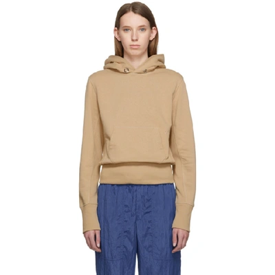 Shop Helmut Lang Tan Femme Hoodie In Nobletan