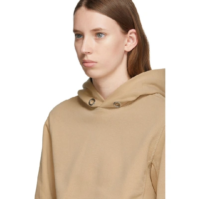 Shop Helmut Lang Tan Femme Hoodie In Nobletan