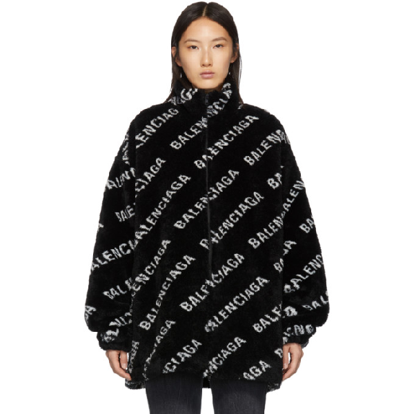 balenciaga fleece coat