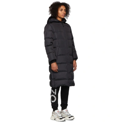 Shop Kenzo Black Down Puffer Coat In 99 Black