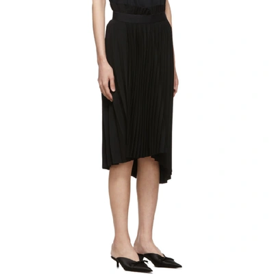 Shop Balenciaga Black Fancy Pleat Skirt In 1000 Blk