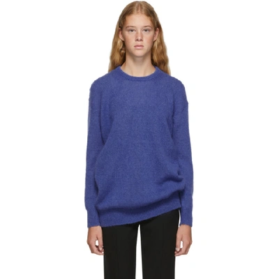 Shop Max Mara Blue Relax Knitted Sweater In 008 Blue