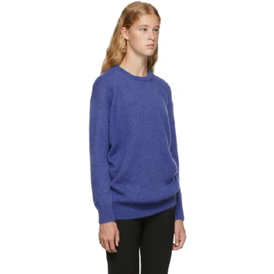 Shop Max Mara Blue Relax Knitted Sweater In 008 Blue