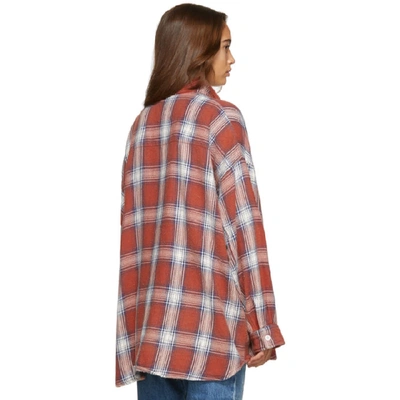 Shop R13 Red Plaid Bigmac Shirt