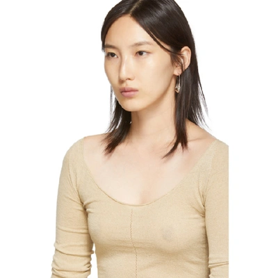 Shop Lemaire Tan Bare Shoulder Second Skin Sweater In 245 Ginger