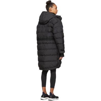 Shop Adidas By Stella Mccartney Black Long Padded Jacket